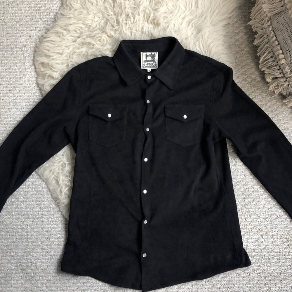 Soft Black Button Up